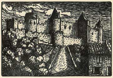 In 'La ville du pass', Carcassonne, 1925